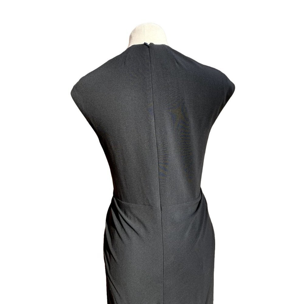 Ralph Lauren Purple Label Twist Front Dress Black Women's 10 Luxury LBD - Picture 11 of 12